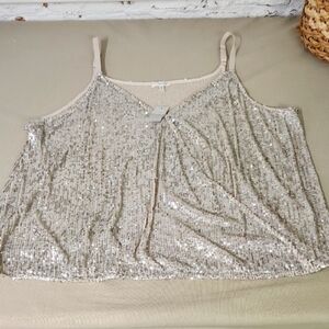 Maurices Glittering Gold Camisole 3X NWT